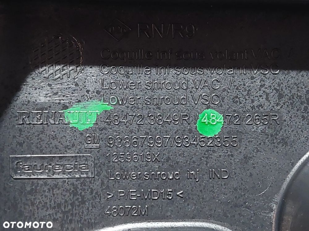 OSŁONA KOLUMNY KIEROWNICZEJ RENAULT TRAFIC III 3 R2016 1,6 DCI 145KM NR 484723849R, 484719846R - 4