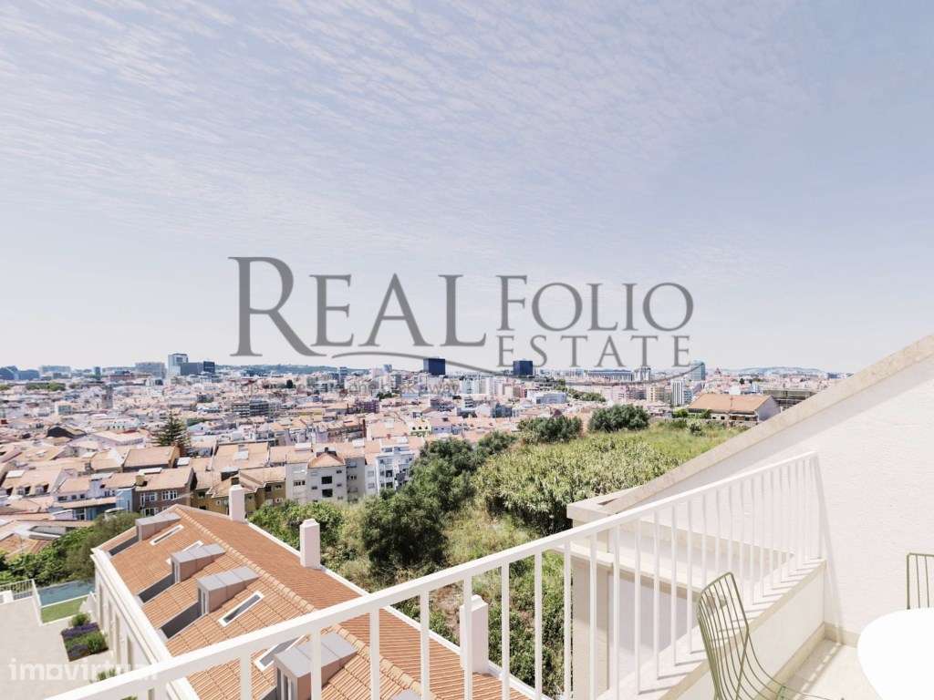 Penthouse T2 com vistas, terraço e piscina em Lisboa. - Grande imagem: 3/40
