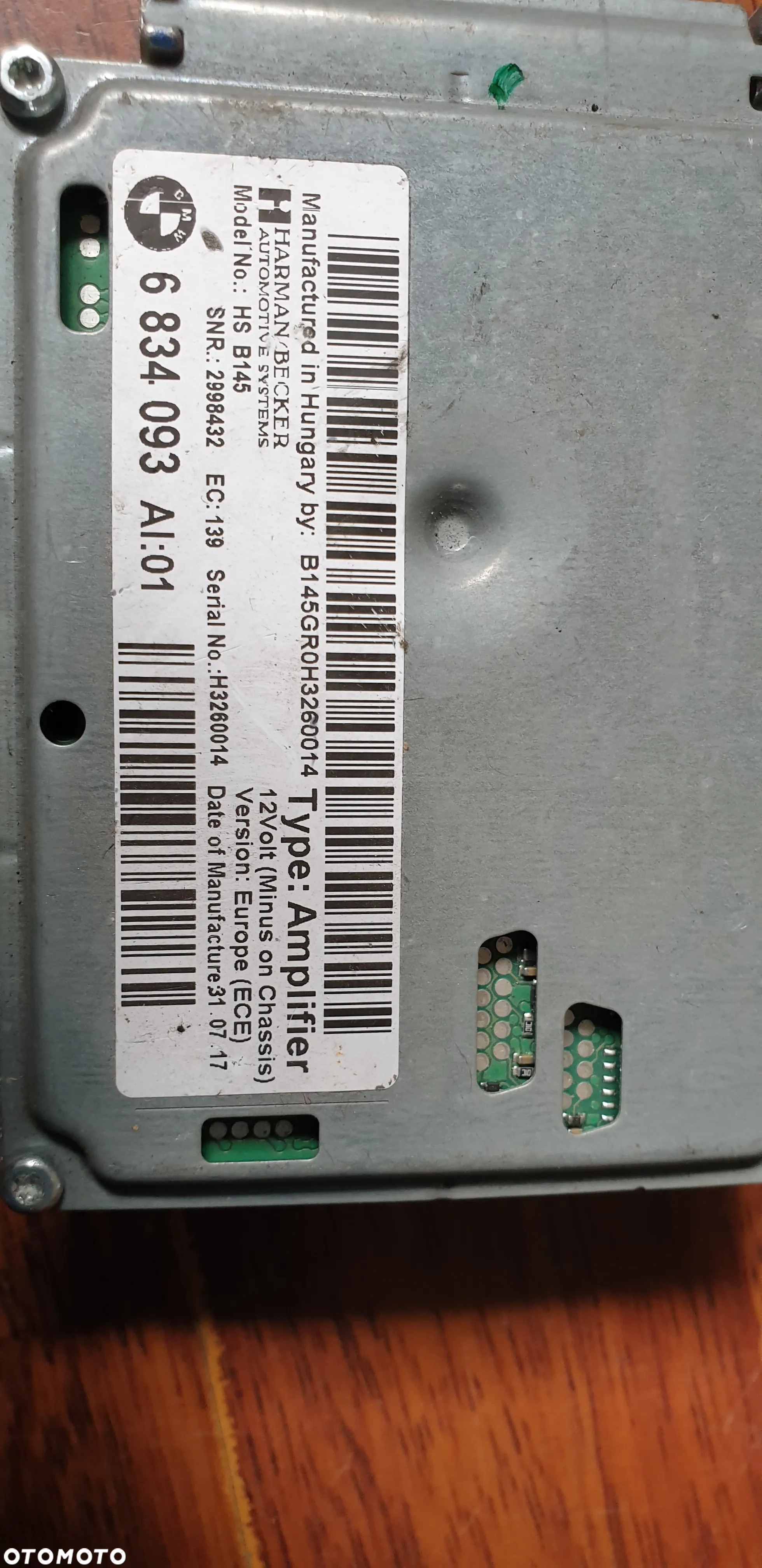 bmw harman becker wzmacniacz 6834093 - 4