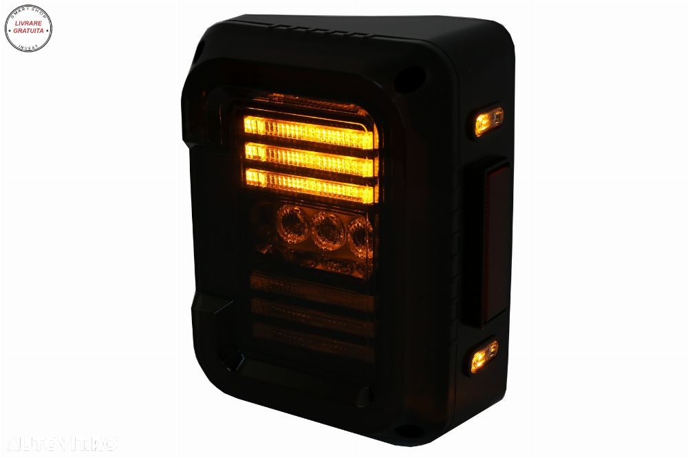 Stopuri Full LED JEEP Wrangler JK (2007-2017) Fumuriu- livrare gratuita - 11