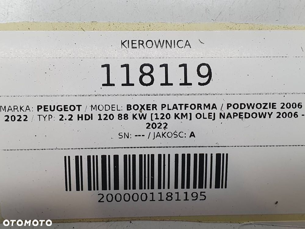 KIEROWNICA AIRBAG PODUSZKA POWIETRZNA PEUGEOT BOXER II 07854862440 - 10