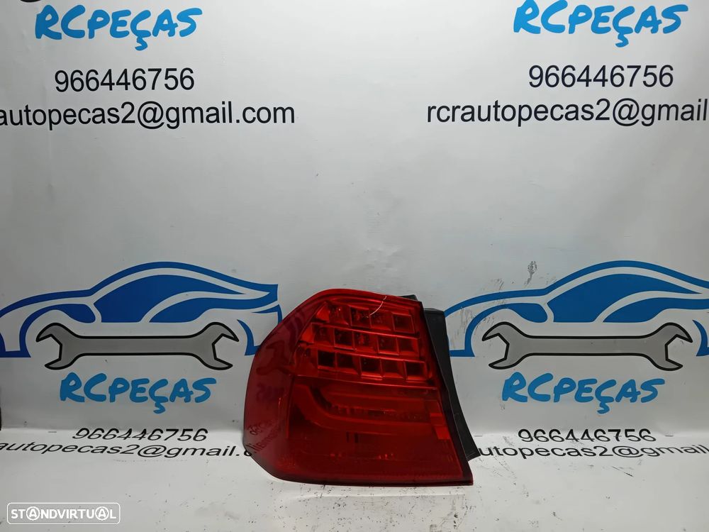 Conjunto Farolins Traseiro Tras Esquerdo Direito Led Original BMW Sedan Serie 3 E90 LCI Facelift 4871732 4871731 - 4