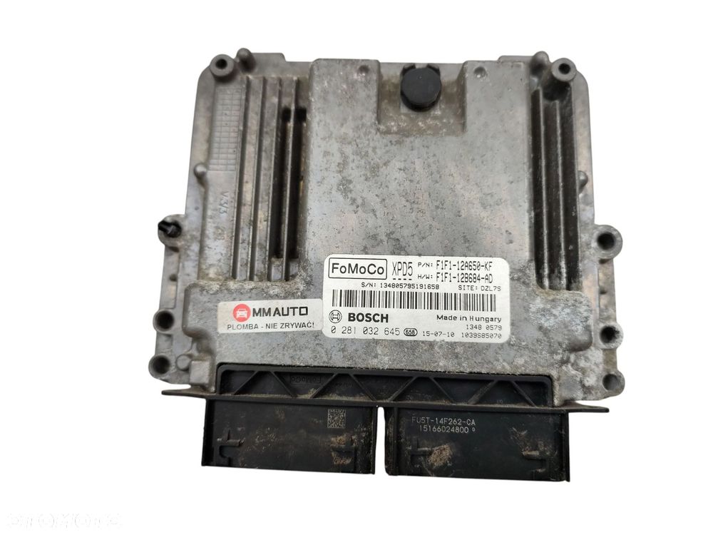 KOMPUTER STEROWNIK SILNIKA FORD FOCUS MK3 LIFT (2014-2018) 1.5 TDCI 105KM FU5T-14F262-CA F1F1-12A650-KF 0281032645 - 1