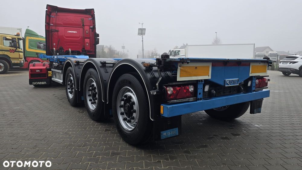 D-TEC FLEXITRAILER 3 osiowa pełna opcja 1x40 1x45 2x20 podnoszona oś super stan! niska waga! - 2