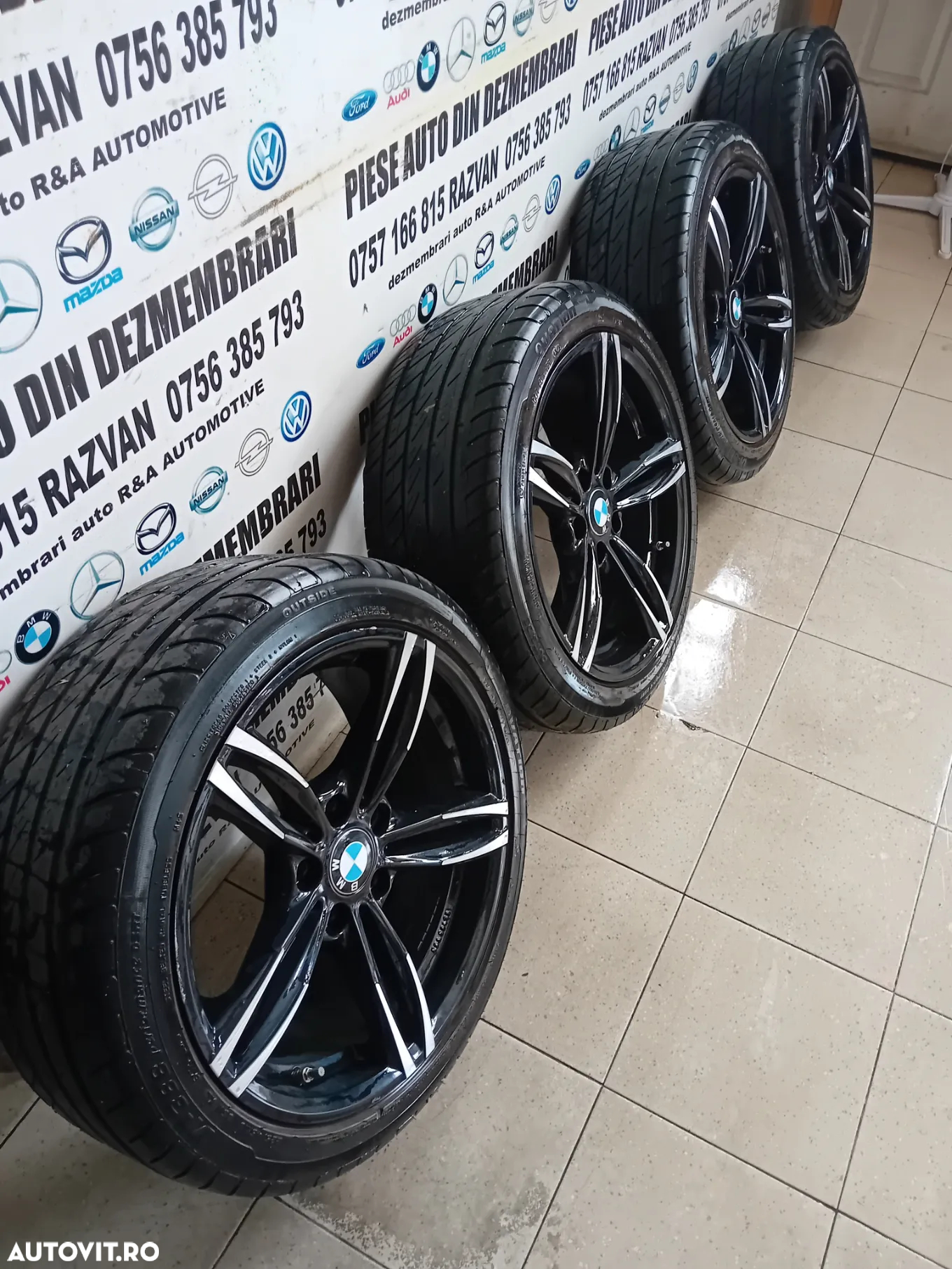 Jante Aluminiu BMW R18 Cu Anvelope Vara Dot 2022 225/45R18 5X120 F10 F30 F31 F32 F11 F01 F20 Etc - 6