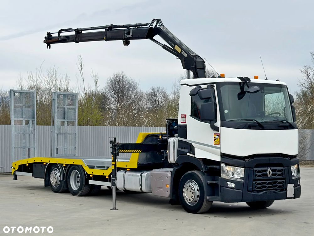 Renault T 380 * LAWETA 7,50 m * HIAB 111 B - 2 HIDUO + PILOT * STAN BDB - 3