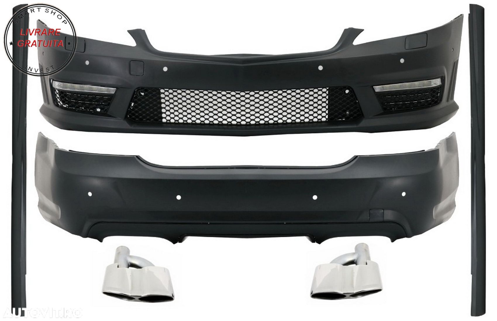 Pachet Exterior Complet LWB Mercedes S-Class W221 (2005-2011) cu Ornamente Tobe Cr- livrare gratuita - 1