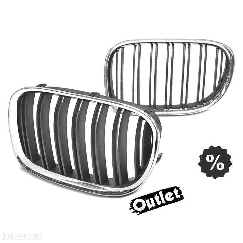R148455C1 GRELHA FRONTAL BMW SERIE 7 F01 09-15 LOOK M CROMADO - 8