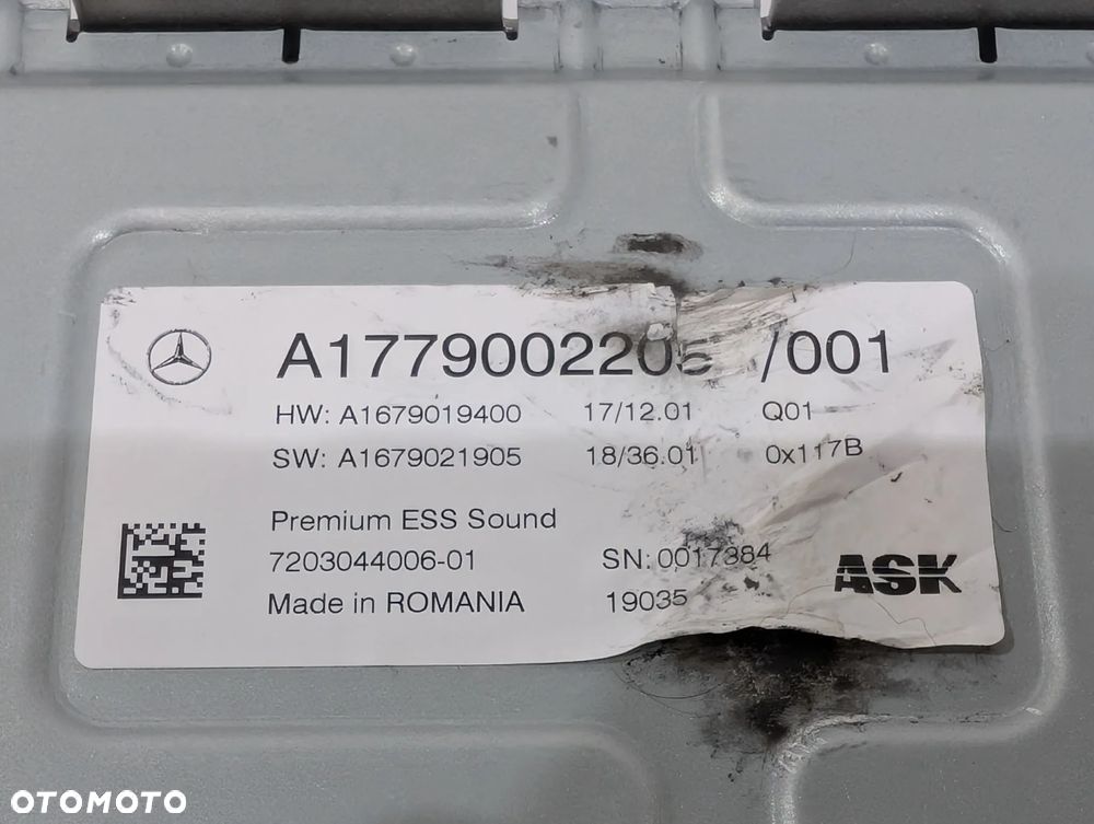MERCEDES W177 W118 W247 W253 W447 WZMACNIACZ RADIA BURMESTER A1779002205 - 5