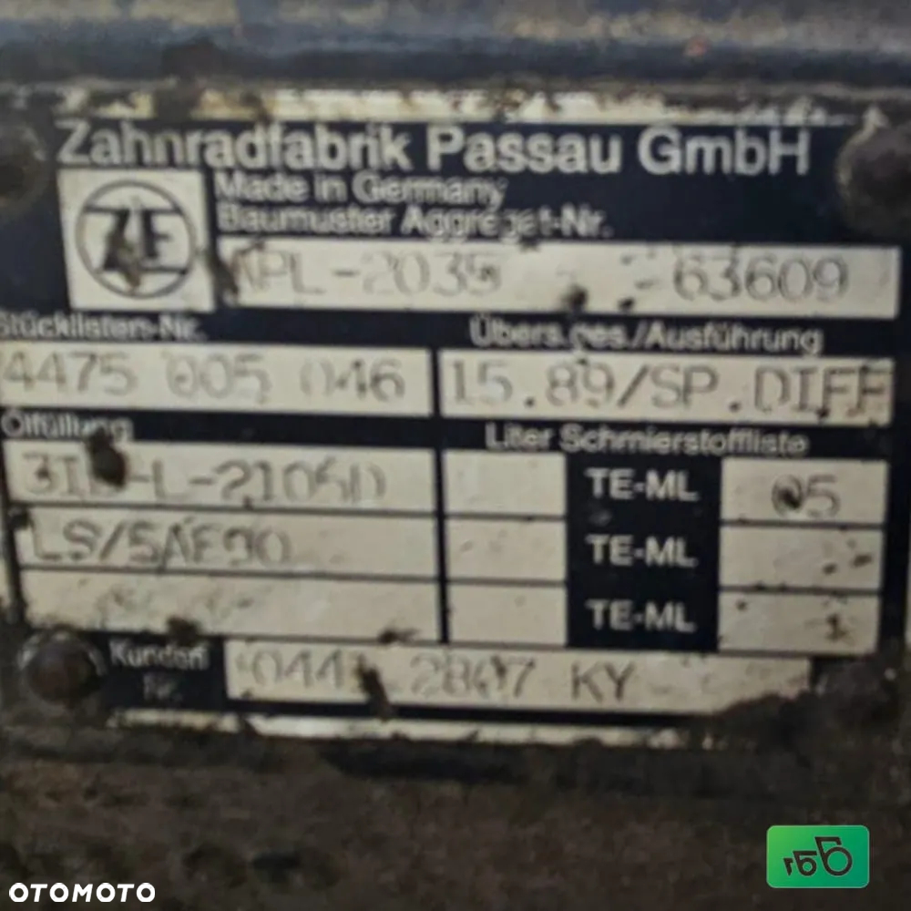 Most napędowy ZF APL 2035 AL151670 John Deere 6400 - 8