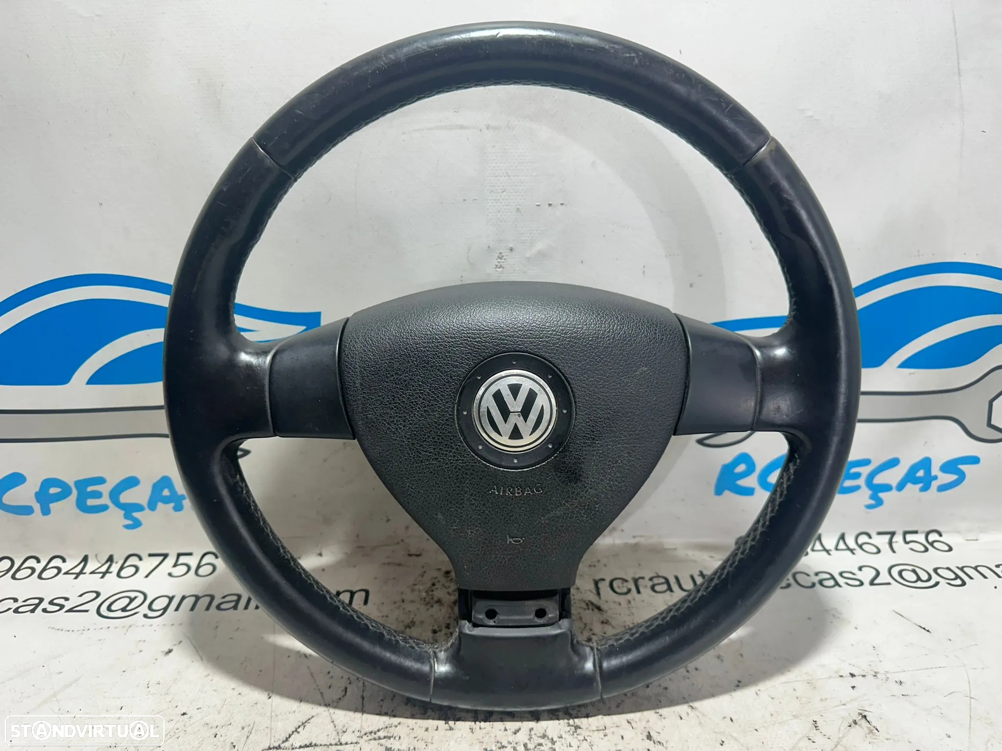 .Volante Pele Original VW Volkswagen Golf V 5 MK5 1K0419091EQ - 2
