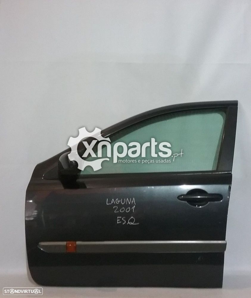 Porta Frente Esq RENAULT LAGUNA II Hatchback 2001 - 2007 Preto Usado - 1