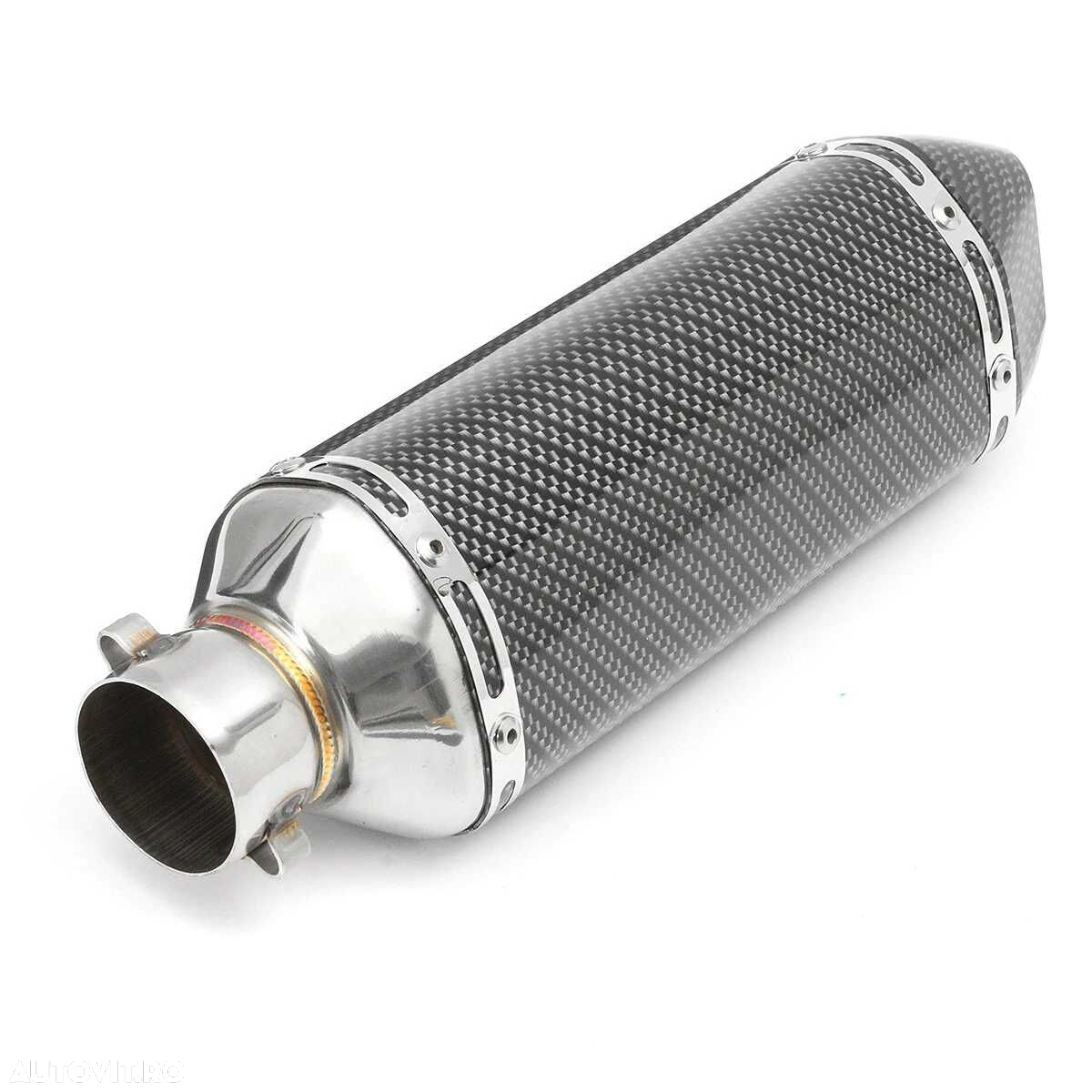 Toba Ornament Esapament Motocicleta / ATV Universala, 38-51mm, Carbon - 6