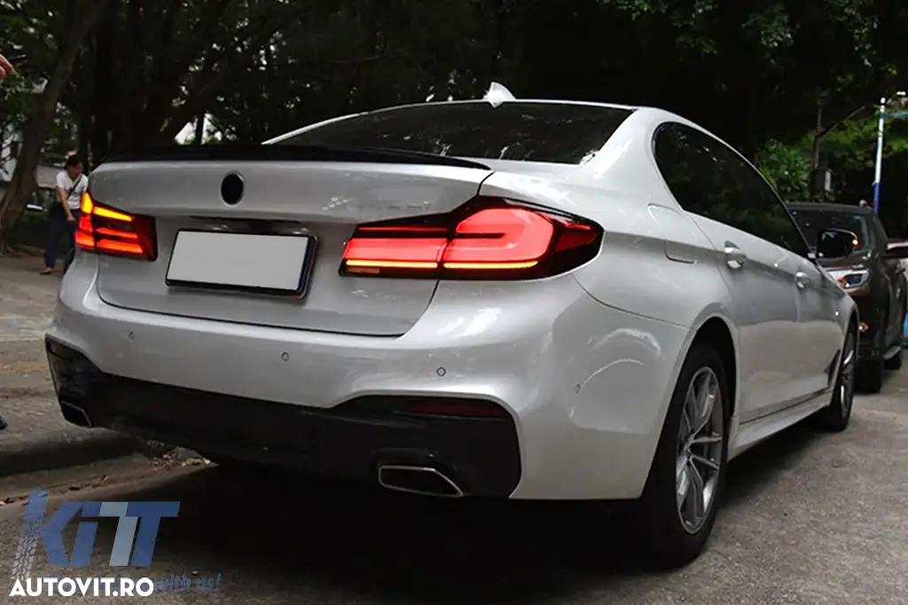 Stopuri Full LED compatibil cu BMW Seria 5 G30 Sedan (2017-2019) LCI Design cu Semnal Dinamic - 4