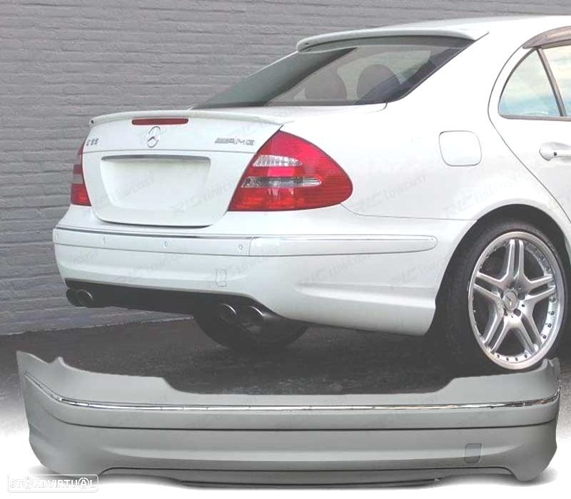 PÁRA-CHOQUES TRASEIRO MERCEDES E W211 02-06 SEM PDC LOOK AMG - 1