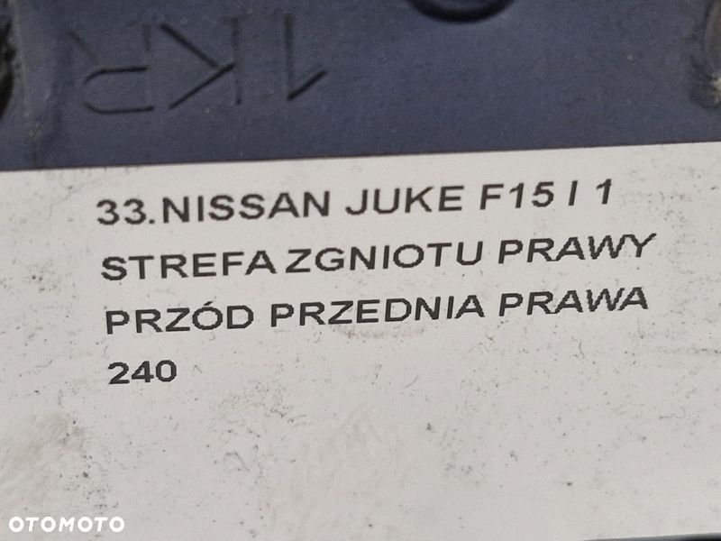 NISSAN JUKE F15 I 1 STREFA ZGNIOTU PRAWY PRZÓD PRZEDNIA PRAWA - 8