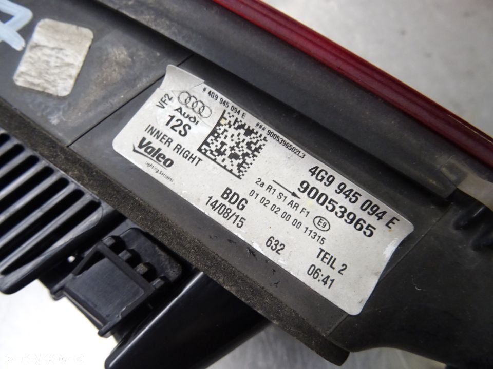 AUDI A6 C7 LIFT 14-18 KOMBI LAMPA TYLNA TYŁ PRAWA W KLAPĘ - 6