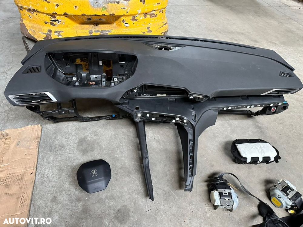 Kit airbag PEUGEOT 5008 an 2017-2023 format din airbag volan, airbag pasager, 2 centuri fata , 2 centuri spate si plansa bord - 7