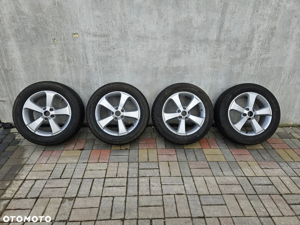 KOŁA FELGI ALUFELGI 17  6,5 J ET 39 1K8071497 OPONY ZIMOWE 225 55 17 VOLKSWAGEN SKODA KOMPLET FELGI Z OPONAMI - 1