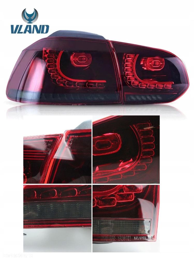 Lampy tyl ne kpl Vland Full Led Tuning GTI-look R-S VW Golf VI 6 5k0 2008- - 4