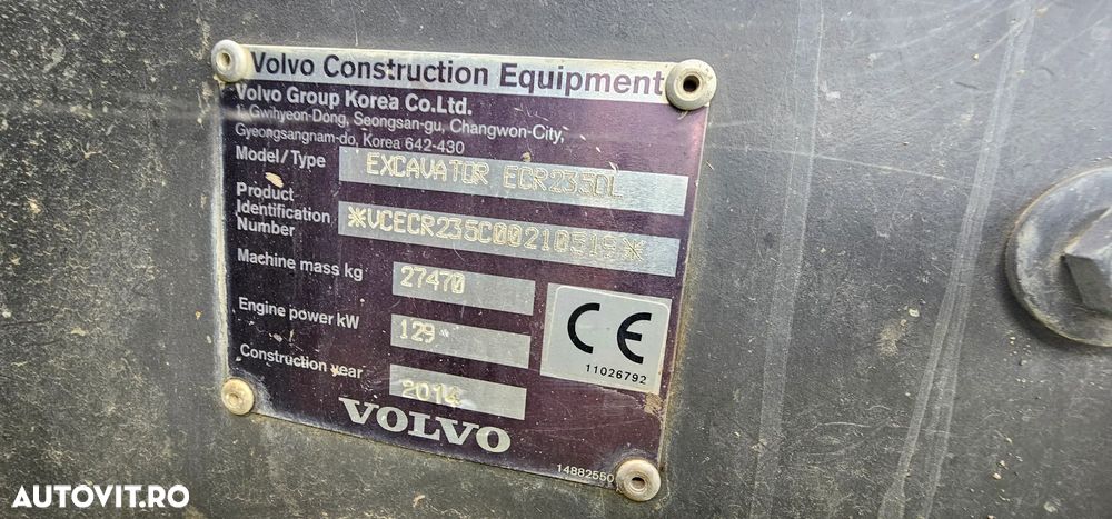 Volvo ECR 235 DL Excavator pe senile - 7