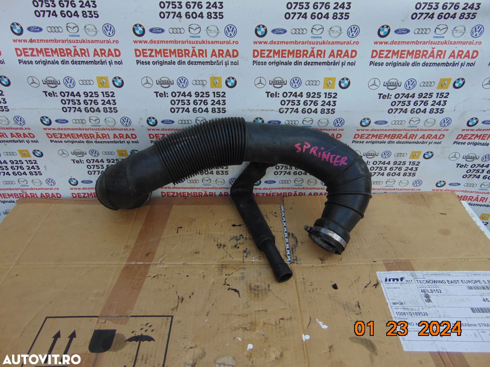 tub intercooler Mercedes sprinter w906 2.2 euro 5 cod a tubulatura intercooler tub furtun - 1