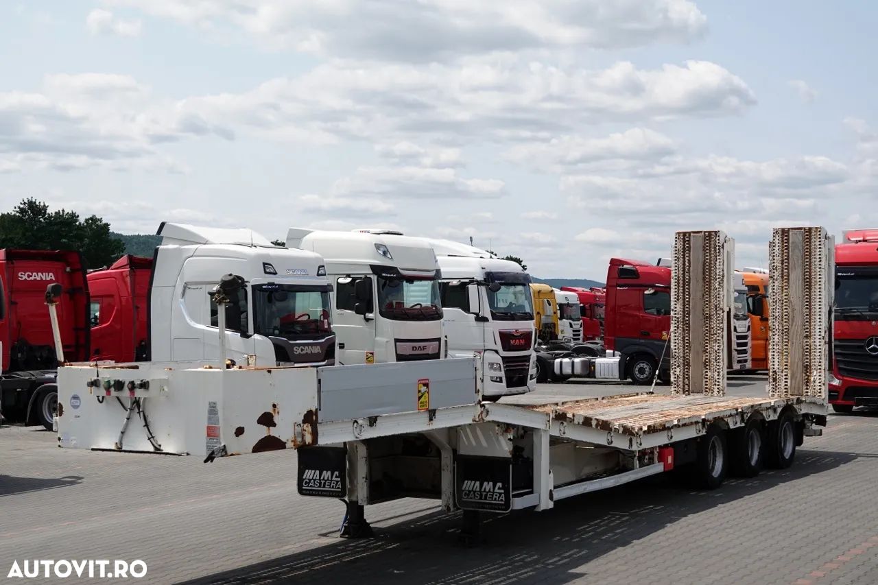 Castera REMORCĂ CASTERA / LOW LOADER / 13,4 M / PLATFORMĂ HIDRAULICĂ / RAMPE HIDRAULICE / AXIE DE DIRECȚIE / TROLIU - 1