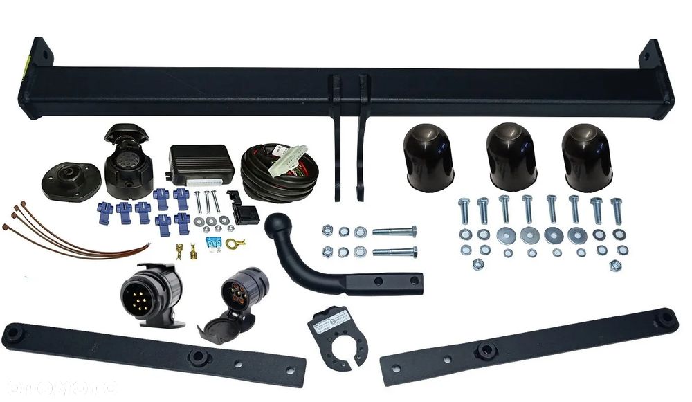 HAK HOLOWNICZY DO MAZDY 2 Z KULĄ ODKRĘCANĄ NA DWIE ŚRUBY+MODUŁ13PIN+WIĄZKA +ADAPTER13P/7 - 2