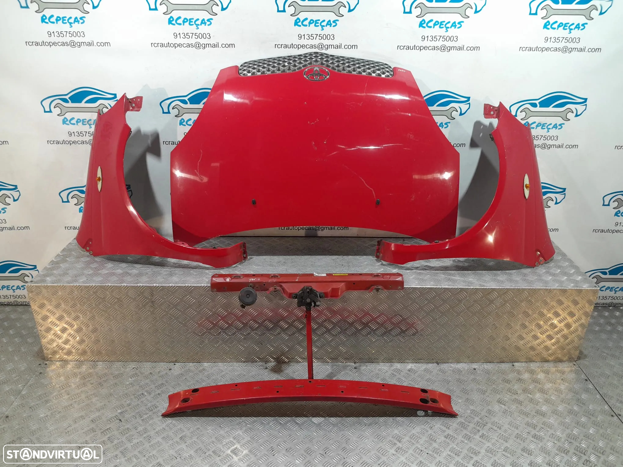 FRENTE COMPLETA TOYOTA YARIS P1 FASE 2 II FACELIFT CAPOT PARACHOQUES GUARDA-LAMAS OTICAS FRENTE FIBRA REFORÇO - 7
