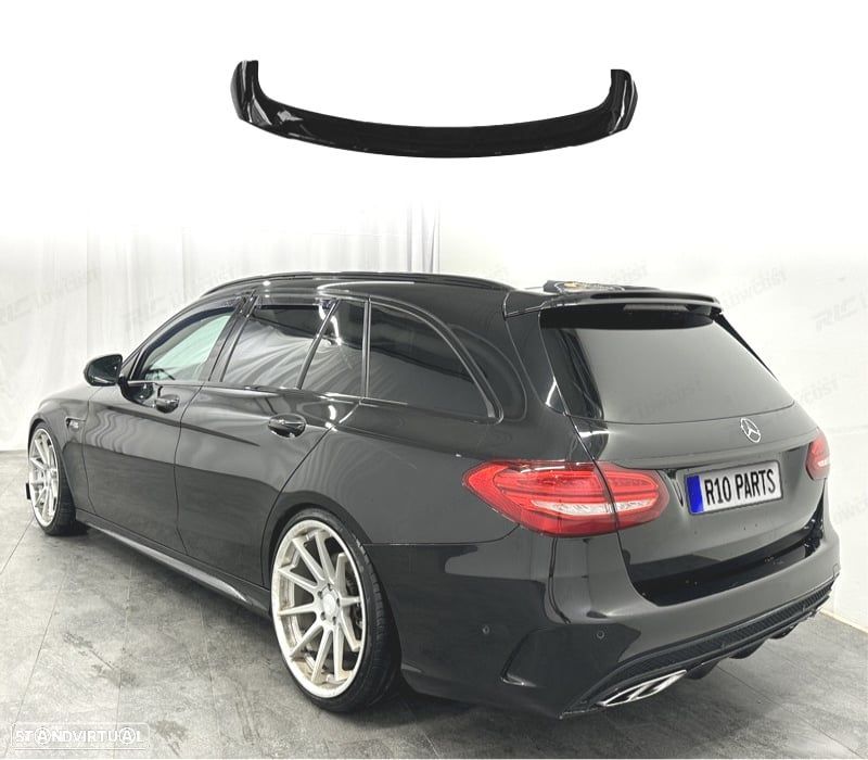AILERON SPOILER MERCEDES 14-21 S205 LOOK AMG PRETO BRILHANTE - 1