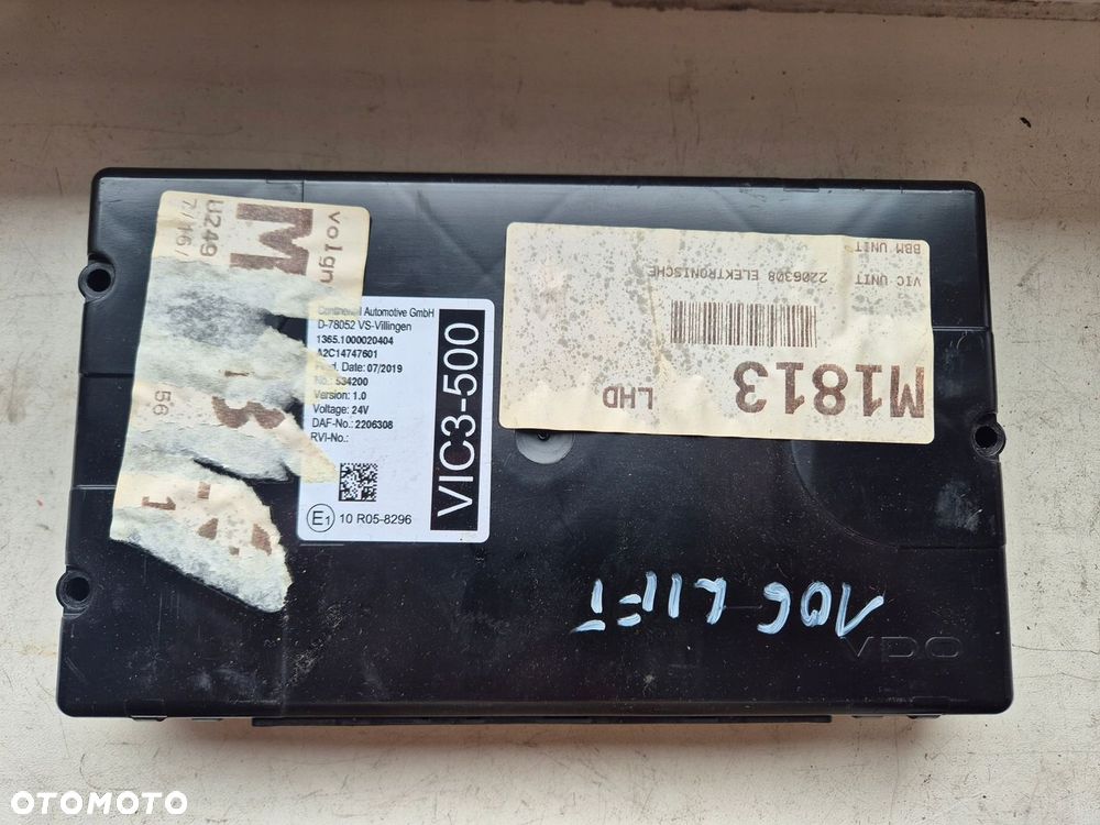 KOMPUTER STEROWNIK MODUŁ VIC3-500 VERSION 1.0 2206308 DAF XF 106 , CF lift - 1