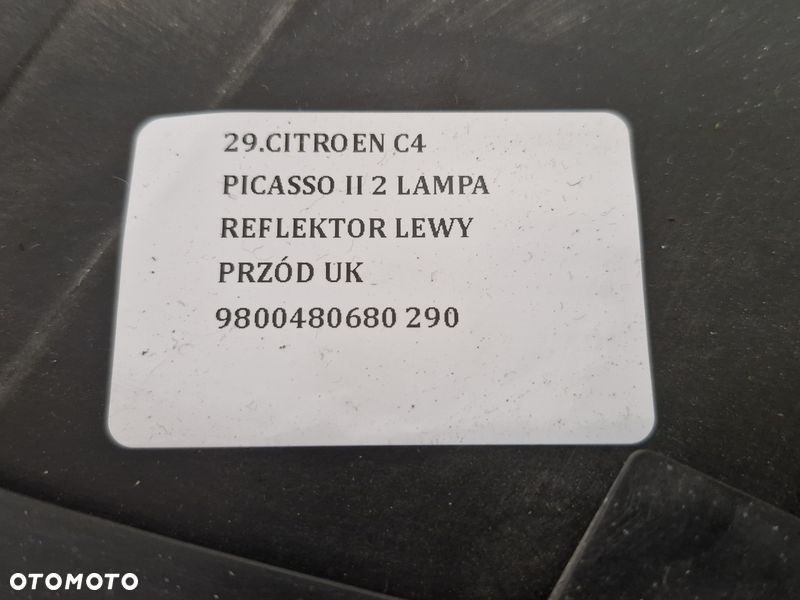 CITROEN C4 PICASSO II 2 LAMPA REFLEKTOR LEWY PRZÓD UK 9800480680 - 8