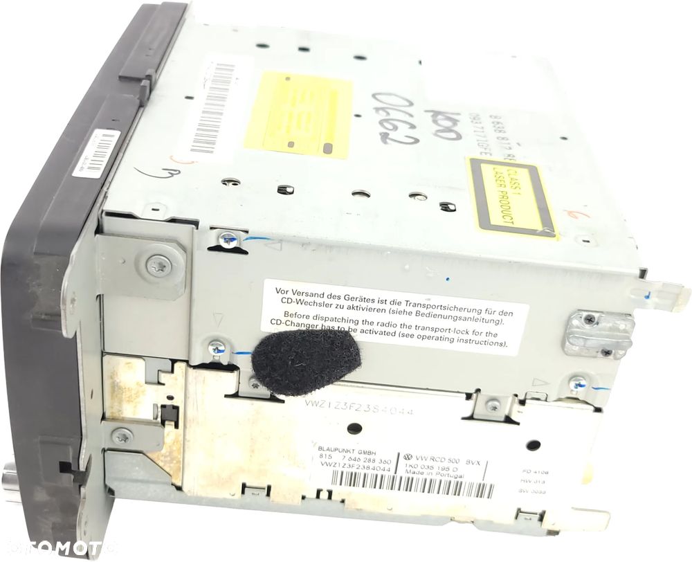 VW PASSAT B6 GOLF V PLUS 5 TOURAN I RADIO CD KOD Z KODEM RCD300 - 7