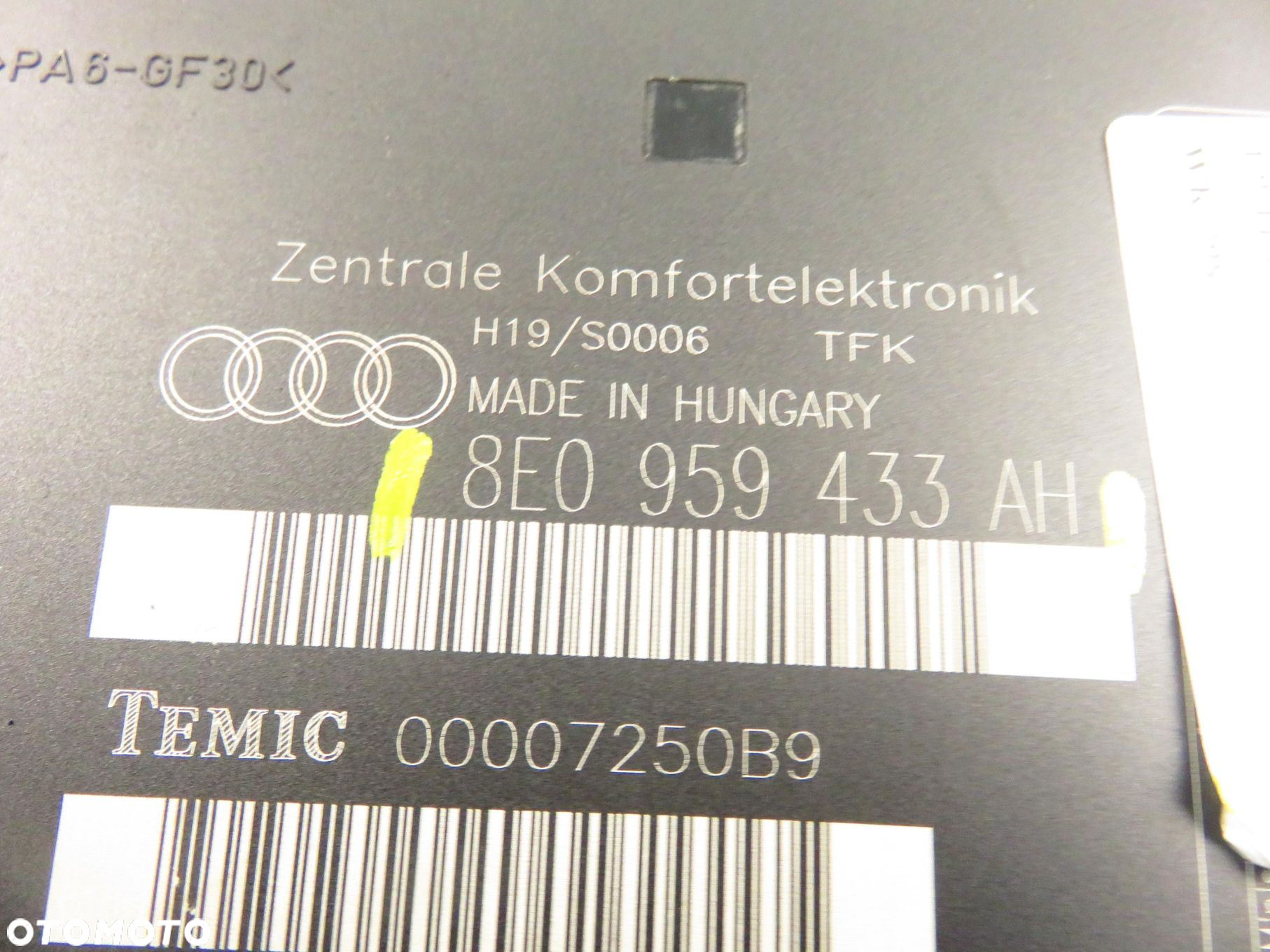 MODUŁ KOMFORTU AUDI A4 B6 Sedan (8E2) 8E0959433AH - 4