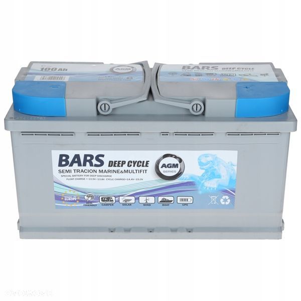 Akumulator Bars Marine AGM Deep Cycle 12V 100Ah - 2