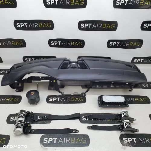 PORSCHE PANAMERA 970 DESKA ROZDZIELCZA GŁADKA KONSOLA KOKPIT PULPIT PODUSZKI AIRBAG AIR BAG PASY KIT SET - 1