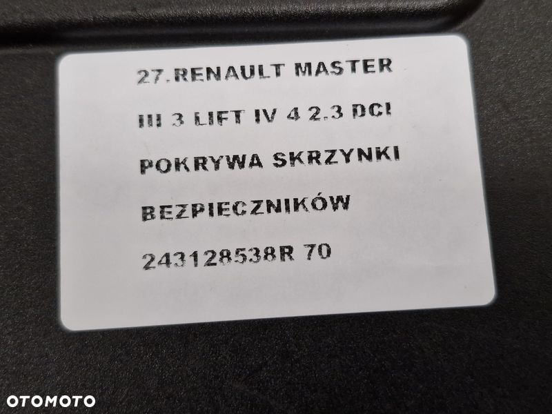 renault master iii 3 lift iv 4 2.3 dci pokrywa skrzynki bezpieczników 243128538r - 3