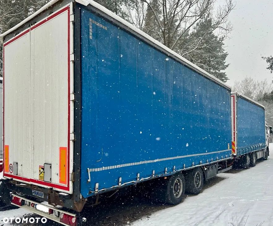 Renault PREMIUM 460DXI 6x2 JUMBO AUTOMAT OŚ PODNOSZONA KLIMA SPOJLERY 2xALUTANK OPONY:80% FIRANKA DŁ:7.40m + PRZYCZEPA TANDEM PANAV OSIE SAF FIRANKA DŁ:8.20m LODÓWKA XENONY EURO 5 EEV 2012r ZESTAW PRZESTRZENNY PRZEJAZDOWY NOWE TACHO!!! - 8