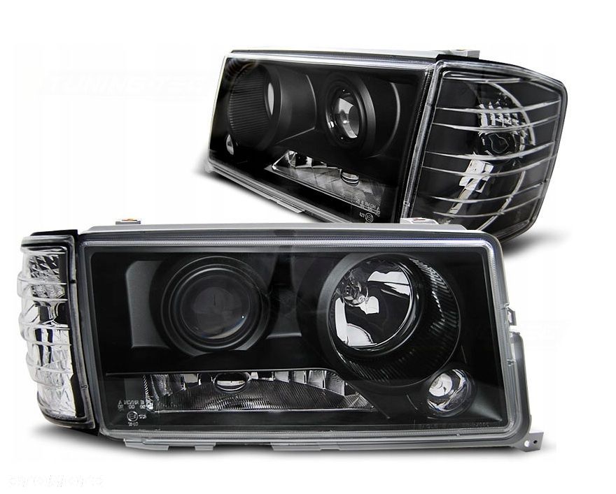 reflektory lampy kierunkowskazy kpl black clear tuning mercedes 190 w 201 - 2