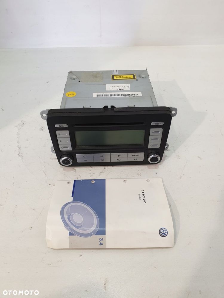 radioodtwarzacz mp3 rcd 300 1k0035186t golf v 1k 1.9tdi - 1