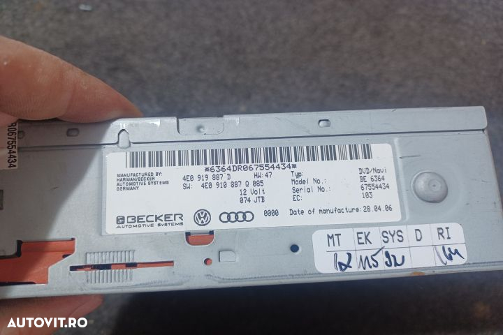 Magazie CD NAVIGATIE 4E0919887D 4E0910887Q Audi A6 4F/C6 [2004 - 2008 - 3