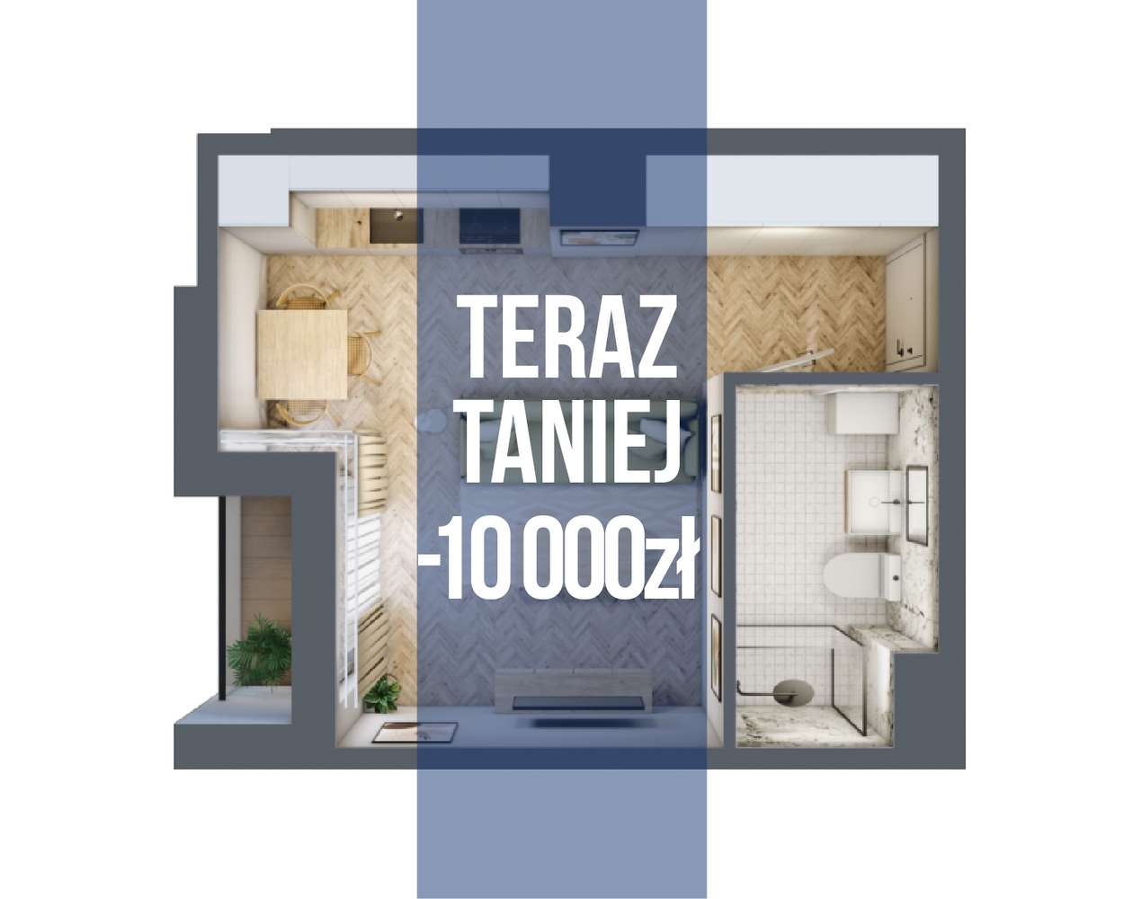 PROMOCJA! Nowa kawalerka z balkonem / Osielsko / Hala garażowa