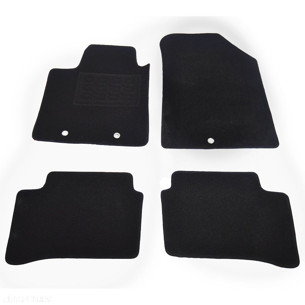 Covorase auto din mocheta Hyundai I10 08/2013- Negru, set de 4 bucati - 1
