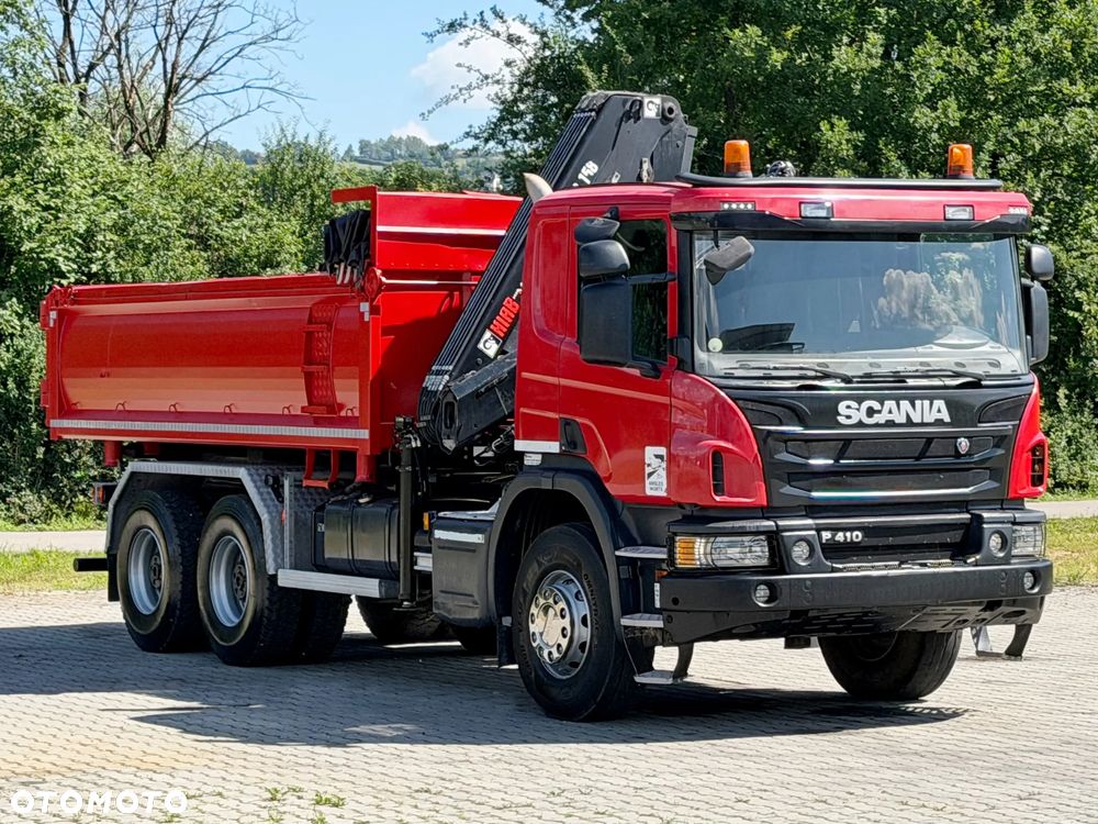 Scania P 410*WYWROTKA 4,95 m + BORDMATIC + HIAB X-HIDUO 158 B-3 + PILOT*6x4 - 4
