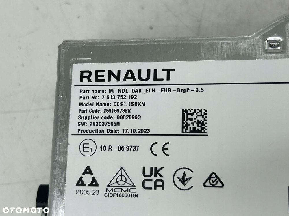 radioodtwarzacz stacja multimedialna renault clio v 259159738r - 5