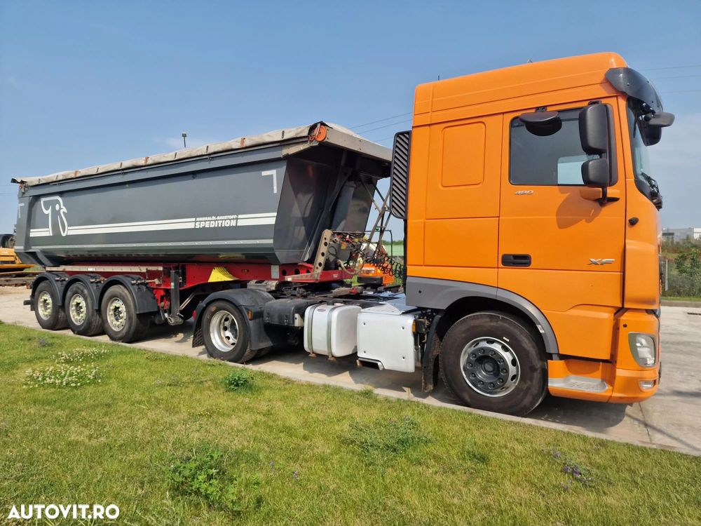 DAF XF 480, 2020, 544.645km, KIT BASCULARE, 28.900 EUR+Tva, Cutie automata+RETARDER 6 trepte, Aer conditionat stationare, anv 70% ok, rezervor 600l, Carte Identitate, Statie radio, Parasolar exterior, faruri ceata,posibilitate leasing 4 ani,28900eur+tva - 5
