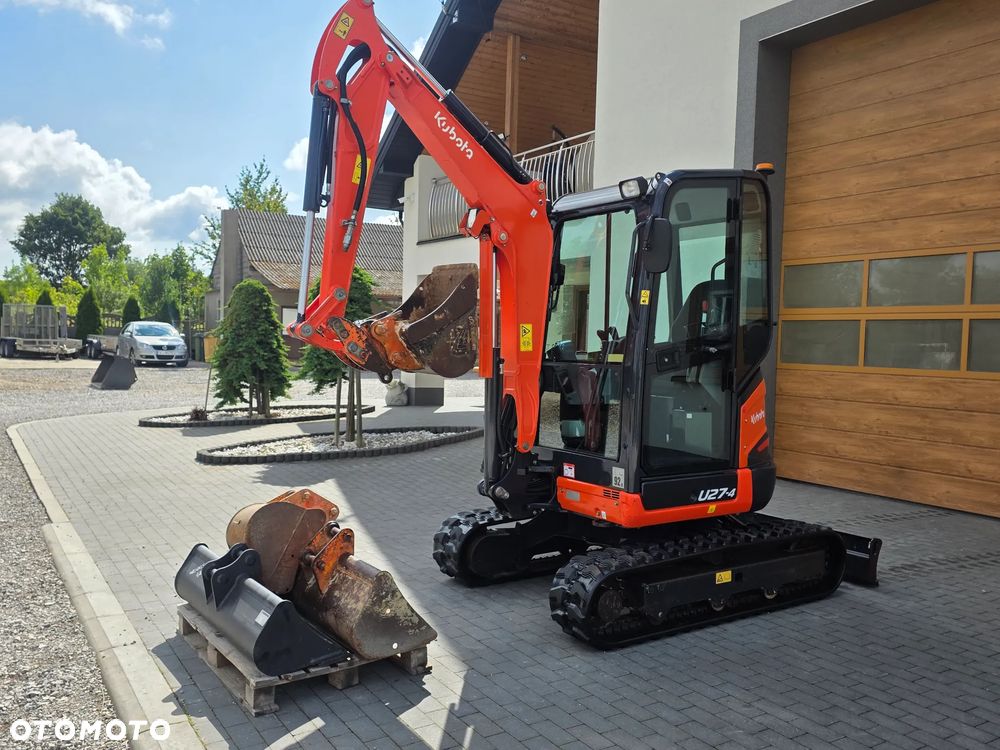 Kubota U 27 - 4 mini koparka Kubota sprowadzona 5 łyżek szybkozłącze piękna w oryginale 1 właściciel najdłuższe ramie long - 3