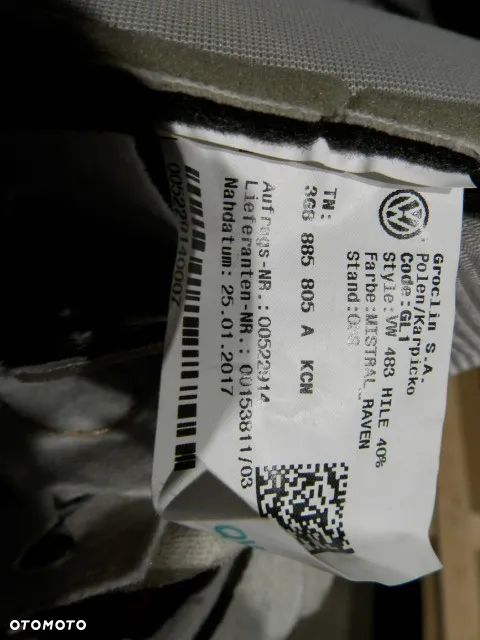 FOTEL FOTELE KANAPA OPARCIE TYLNEJ KANAPY PRAWE LEWE POSZYCIE TAPICERKA SKORA ALCANTARA MISTRAL / RAVEN KCN VOLKSWAGEN ARTEON 3G8 ORYGINAŁ - 5