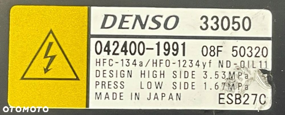 P4 TOYOTA RAV4 RAV-4 V 5 2020- SPRĘŻARKA KLIMATYZACJI KOMPRESOR 042400-1991 - 10