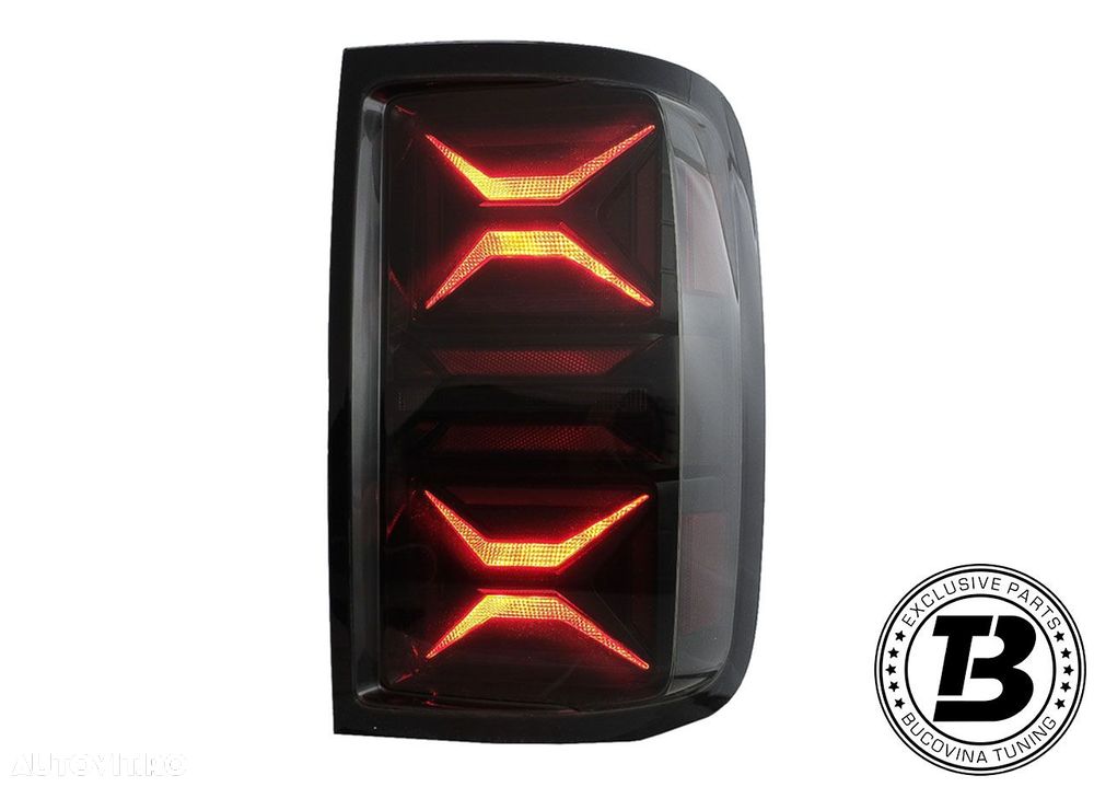 Stopuri Full LED compatibile cu VW Amarok Smoke Design - 4